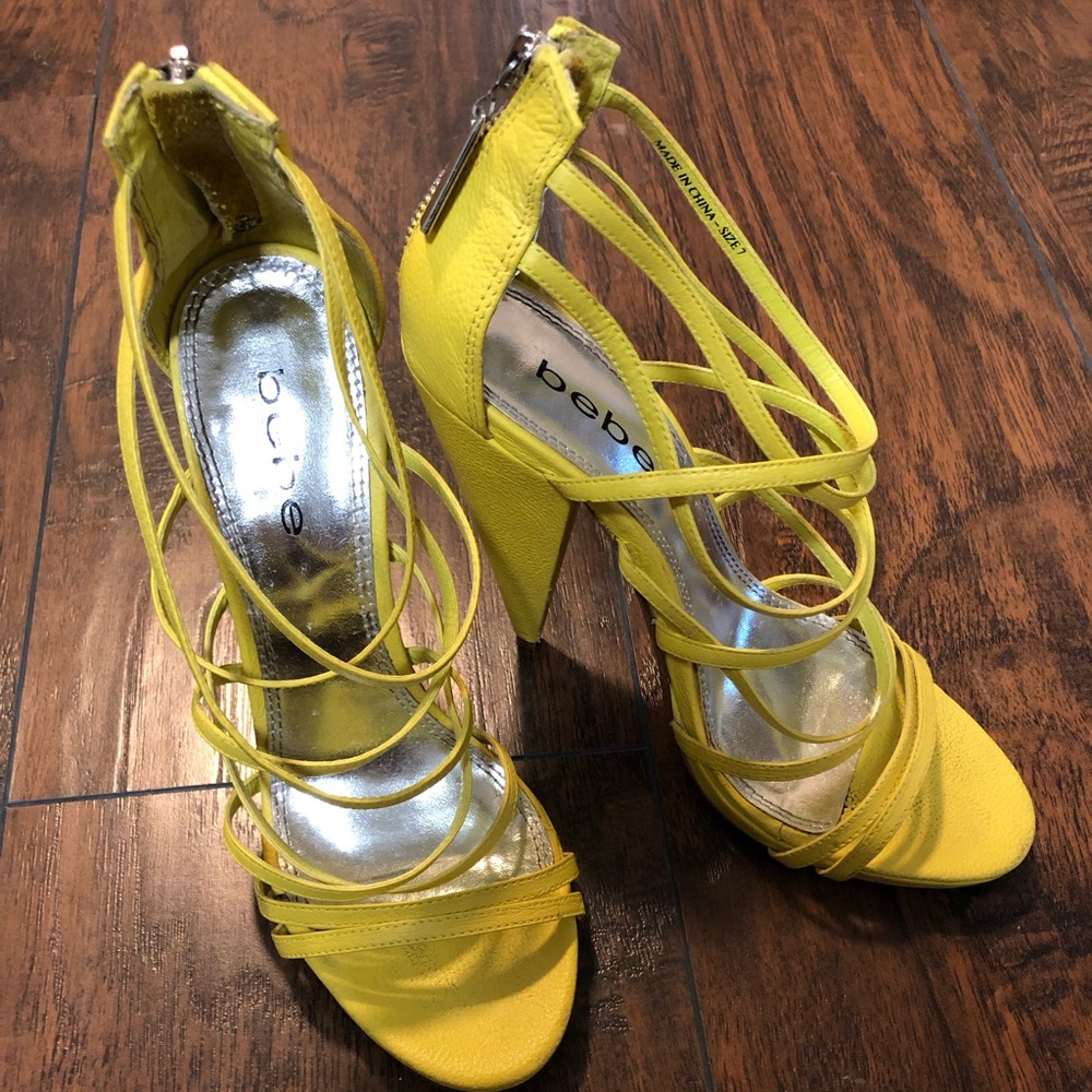 Bebe yellow heels